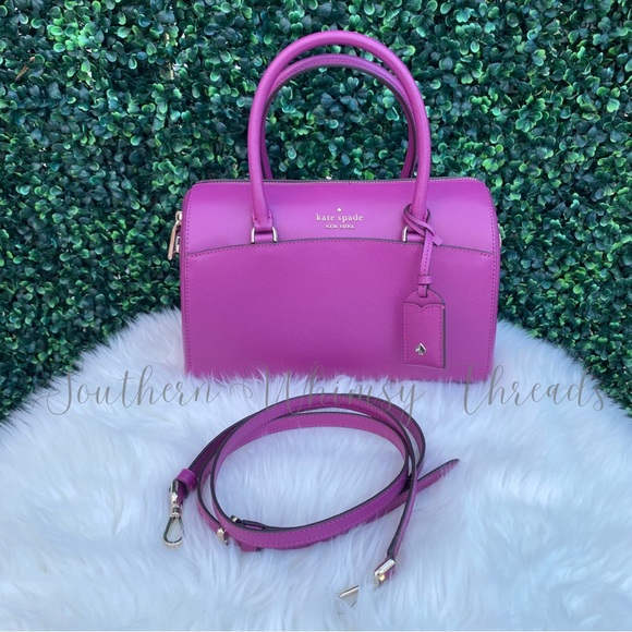 kate spade Handbags - Kate Spade Medium Devalyn Purple Duffel Satchel
